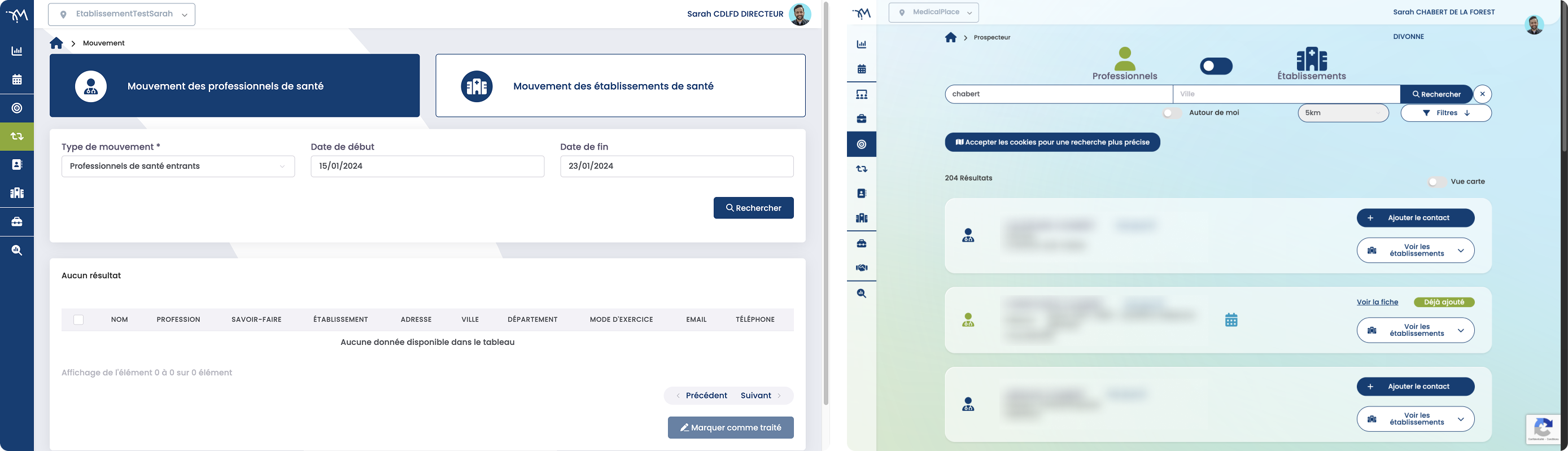 Avant après refonte appli MP